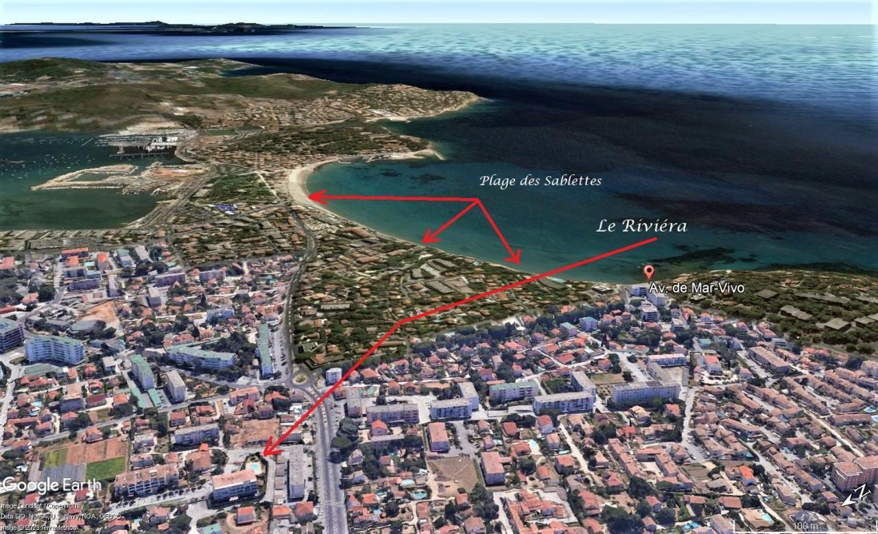Appartement Avec Piscine Et Garage Proche Plage Et Commerces La Seyne-sur-Mer Bagian luar foto